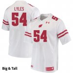 Men's Wisconsin Badgers NCAA #54 Kayden Lyles White Authentic Under Armour Big & Tall Stitched College Football Jersey SL31Q80CB